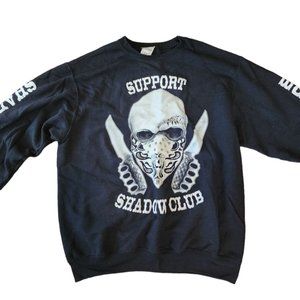 ATC The Authentic T Shirt Company Pullover Men's sz L Black Skull Print